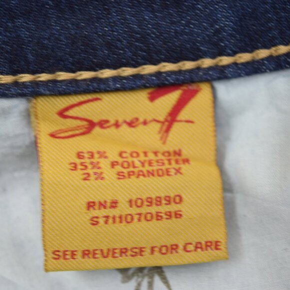 Seven7 Luxe Jeans Woman 20 Plus Size Blue Embellishd Rhinestones Boho Denim - Picture 9 of 14